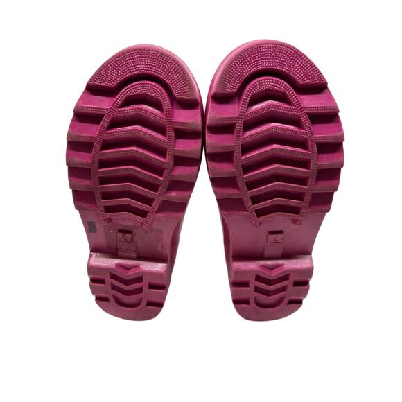 Sperry Topsider Girls Pelican Pink Rain Boots Size 2 Fleece-Lined Waterproof - Picture 4 of 7